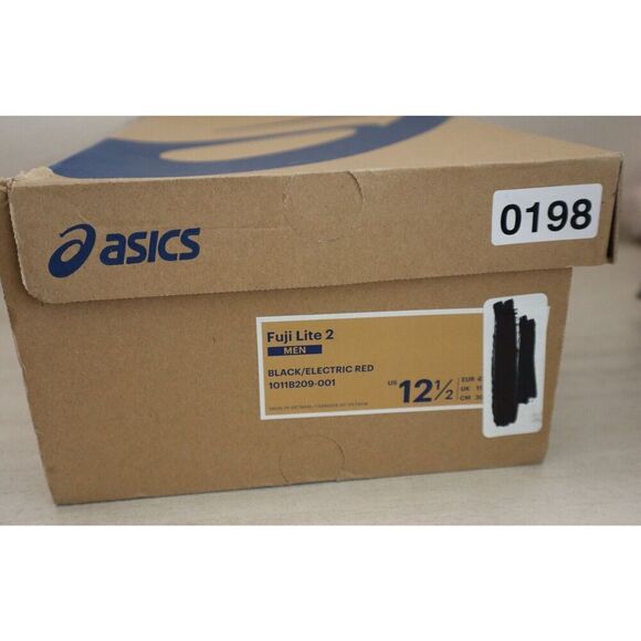 Asics 1011B209-001 Men's Sz 12.5 Black/Electric Red Fuji Lite 2 Running Shoes - Picture 12 of 12